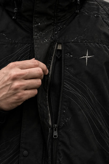 Opening the hidden cross chest pocket